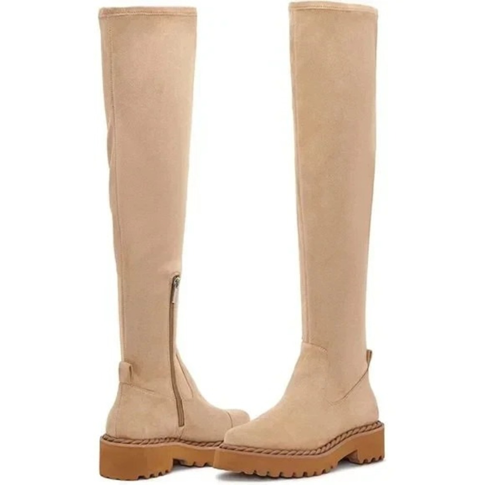 Vince Camuto Women's Melleya Over The Knee Boot Tan Suede OTK DD325, Size 11